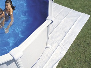 Image Tapis de sol nylon renforce MICROBULLES piscine hors-sol ronde Ø 3.6m