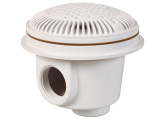 Image Bonde de fond Hayward ANTI VORTEX 2 pouces pour piscine beton coloris blanc