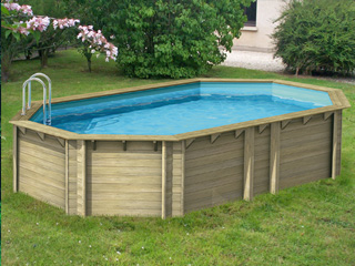 Image Piscine hors-sol bois BWT myPOOL TROPIC OCTO+ 540 H120cm