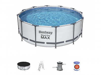 Image Kit piscine Bestway STEEL PRO MAX POOL ronde Ø366 x 122cm filtration cartouche