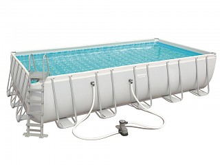 Image Piscine hors-sol Bestway POWER STEEL FRAME POOL rectangulaire 671x366x132cm filtration cartouche