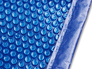 Image Couverture solaire a bulles bordee Ubbink CARRE pour bassin Ubbink 5.00 x 5.00m coloris bleu