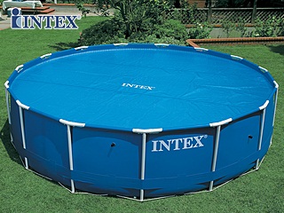 Image Couverture solaire d'ete Intex BULLES Ø206cm pour piscine hors-sol ronde Ø244cm