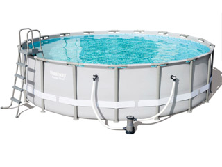 Image Kit piscine tubulaire Bestway POWER STEEL FRAME POOL ronde Ø549 x 132cm a cartouche