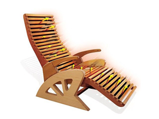 Image Fauteuil de relaxation infrarouge Holl's ALTO CONFORT PLUS coloris bois naturel