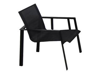 Image Fauteuil de jardin MIAMI 58 x 58 x 84cm aluminium et textilene noir