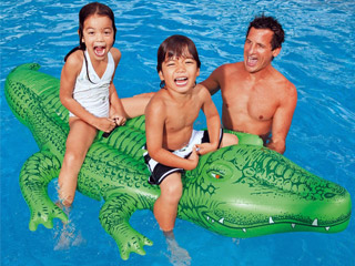 Image Animal gonflable Intex CROCODILE dimensions 203 x 114cm pour piscine ou plage