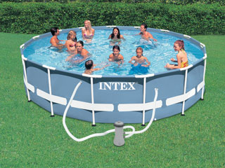 Image Kit piscine tubulaire Intex PRISM FRAME ronde Ø457 x 107cm filtration cartouche