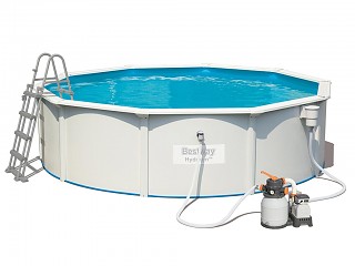 Image Kit piscine Bestway HYDRIUM STEEL WALL POOLS ronde 460x120cm filtration a sable