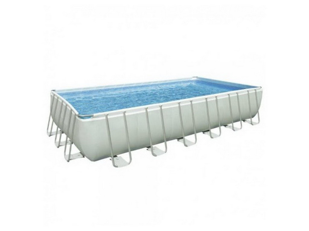 Kit piscine tubulaire EASY LUXE rectangulaire filtration à sable