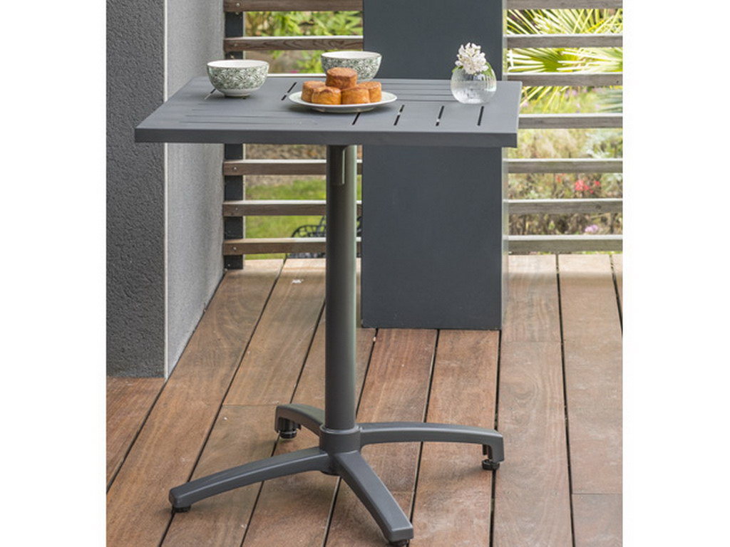 Table Pliante Carr E Gabin En Aluminium Gris Anthracite