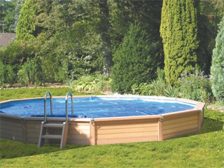 Image Kit piscine semi-enterree AZTECK ronde diametre 4.40m