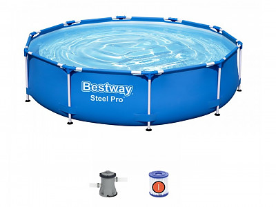 Image Kit piscine Bestway STEEL PRO FRAME POOL ronde Ø305 x 76cm filtration cartouche