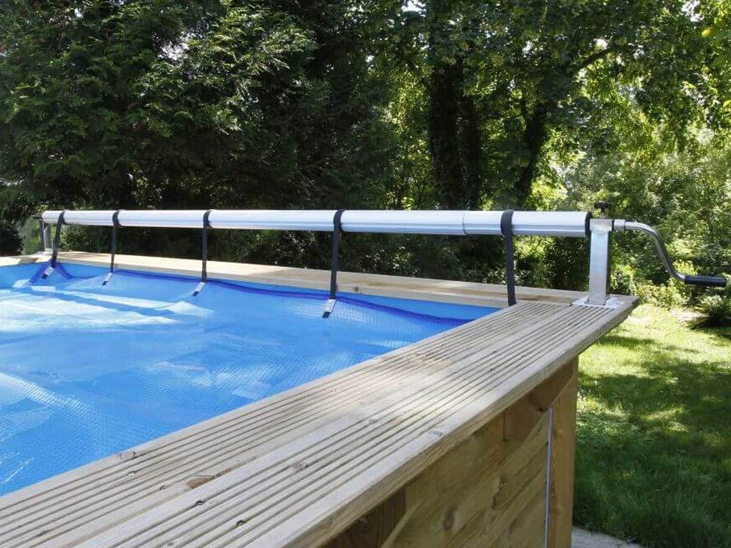 Bâche à bulles bordée - 300x550cm - 400μ pour piscines en bois Ubbink
