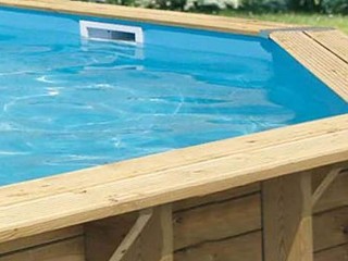 Image Liner piscine hors-sol Ubbink400x670xH130cm 75/100eme coloris bleu