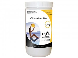 Image Galets de chlore lent AquaPiscine 250g pot 1,25kg