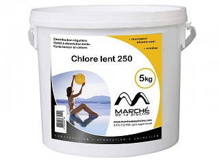 Image Galets de chlore lent AquaPiscine 250g seau de 5 kg