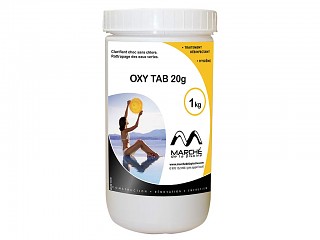 Image Traitement piscine oxygene actif OXYTAB AquaPiscine tablettes 20g en pot 1kg