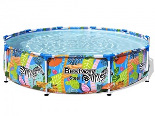 Image Kit piscine hors-sol tubulaire Bestway STEEL PRO ronde 3.05m x 0.66m