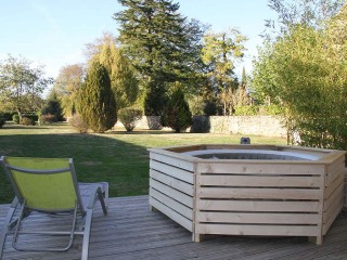 Image Entourage en bois AquaZendo pour spa gonflable rond Ø 1,96 m x ht max71cm