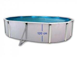 Image Kit piscine hors-sol acier Toi PRESTIGIO 120 Ovale 550x366x120 filtre a sable 8,5m³/h