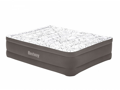 Image Lit matelas gonflable Bestway Tritech Fashion Flock 2.03m x 1.52m x 56cm 2 places pompe integree