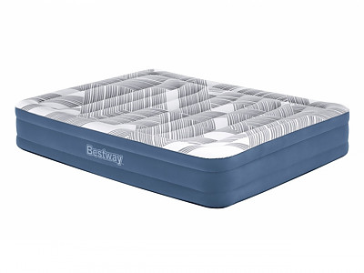 Image Lit matelas gonflable Bestway Tritech Fashion Flock 2.03m x 1.52m x 36cm 2 places pompe integree