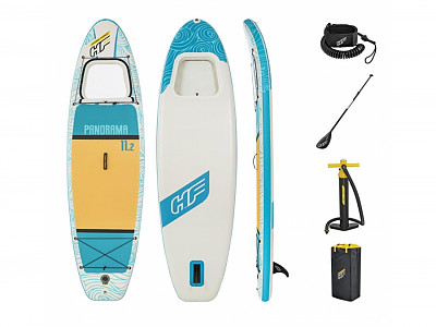 Image Paddle SUP gonflable Bestway PANORAMA avec hublot 3,40m Hydro-Force