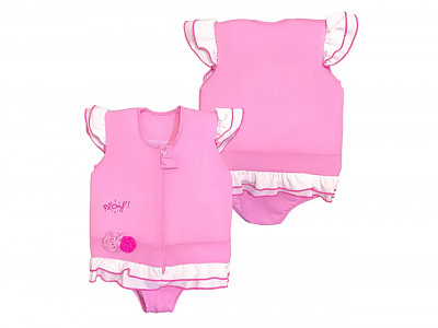 Image Maillot de bain flottant enfant PLOUF Caraibes Rose fille 2 ans (13/15kg)