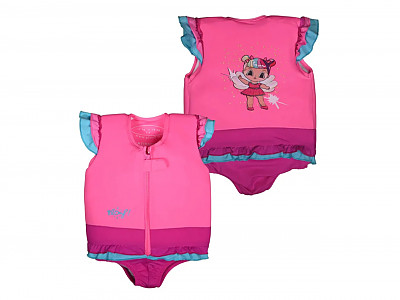 Image Maillot de bain flottant enfant PLOUF Cocotte Rose fille 5 ans (19/21kg)