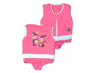 Image Maillot de bain flottant enfant PLOUF Flamingo Rose fille 2 ans (13/15kg)