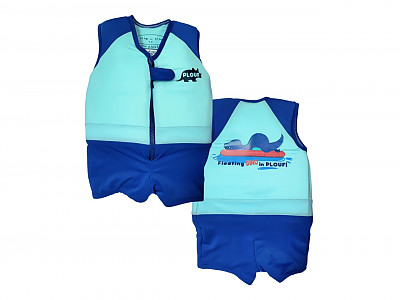 Image Maillot de bain flottant enfant PLOUF BB Trex Bleu garcon 3 ans (15/17kg)