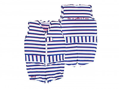 Image Maillot de bain flottant enfant PLOUF Mariniere Blanc garcon 5 ans (19/21kg)