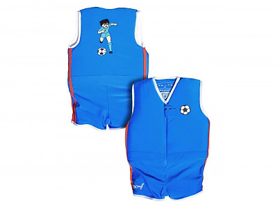 Image Maillot de bain flottant enfant PLOUF Foot Sacha Bleu garcon 4 ans (17/19kg)