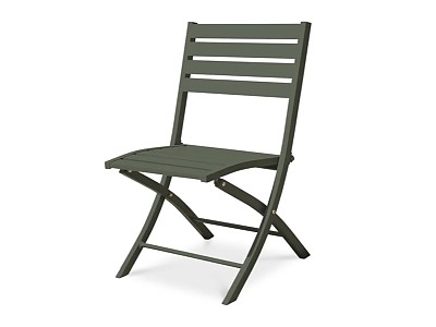 Image Chaise de jardin pliante MARIUS en aluminium vert kaki DCG Garden