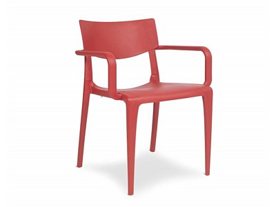 Image Fauteuil de jardin empilable TOWN en polypropylene brique DCB Garden