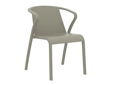 Image Fauteuil de jardin empilable FADO en polypropylene Taupe DCB Garden