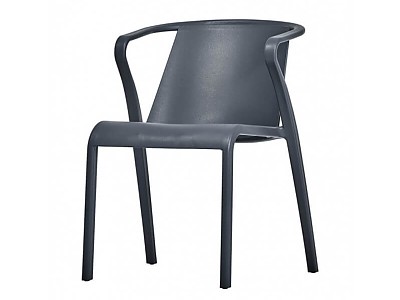 Image Fauteuil de jardin empilable FADO en polypropylene Gris fonce DCB Garden