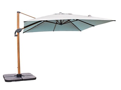 Image Parasol deporte SEVILLA 2,5x2,5 m aluminium imitation bois DCB Garden