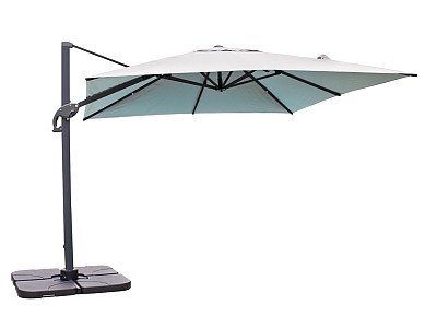 Image Parasol deporte SEVILLA 2,5x2,5 m aluminium gris anthracite toile polyester DCB Garden