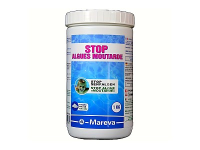 Image Traitement algicide STOP Algues Moutarde Mareva piscine infectee poudre 1 kg