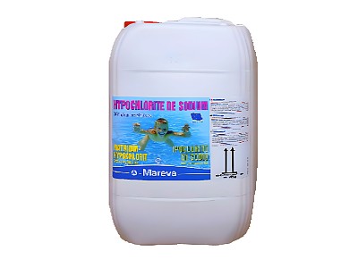 Image Hypochlorite de Sodium Chlore Liquide MAREVA 25kg avec anti-tartre