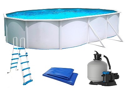 Image Piscine hors-sol acier Toi MAGNUM ovale 640x366x132cm filtre a sable 6m3/h