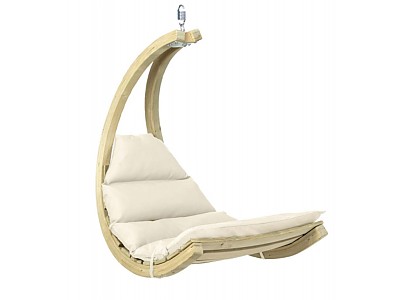 Image Fauteuil relax suspendu Swing CHAIR Amazonas creme en bois