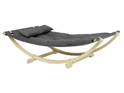 Image Lit terrasse suspendu luxe XXL flottant LOUNGE BED Amazonas en bois