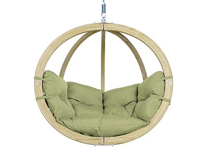 Image Fauteuil suspendu Globo CHAIR Amazonas vert olive en bois