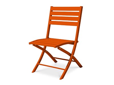 Image Chaise de jardin pliante MARIUS Orange en aluminium DCB Garden