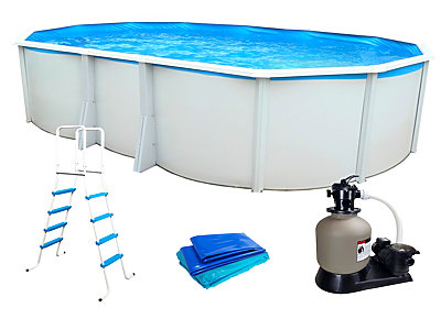Image Piscine hors-sol acier Toi IBIZA Prestige ovale 640X366X132cm filtre a sable