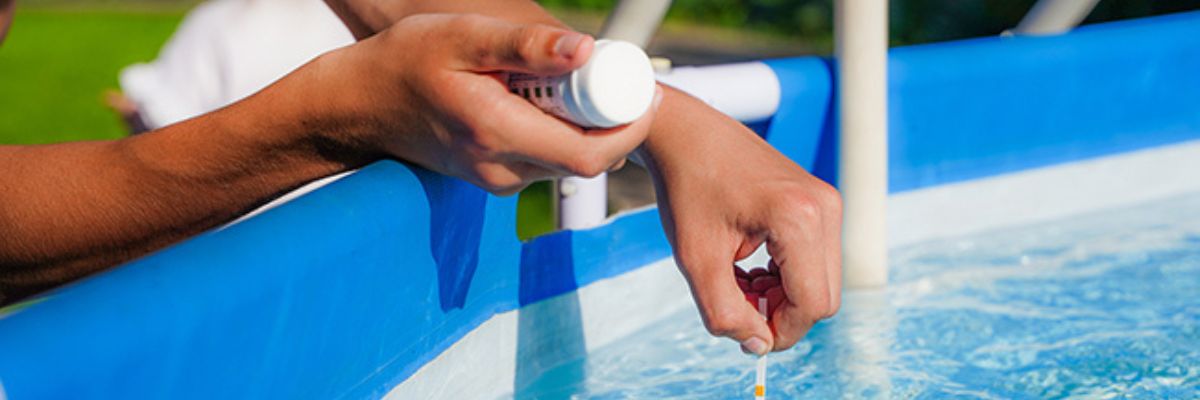 Trousse analyse eau piscine spa test pastille brome oxygène ph BLUE