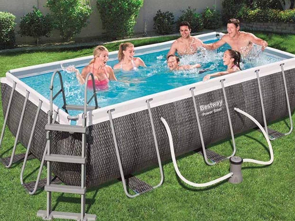 Kit piscine tubulaire EASY LUXE rectangulaire 4,40 x 3m